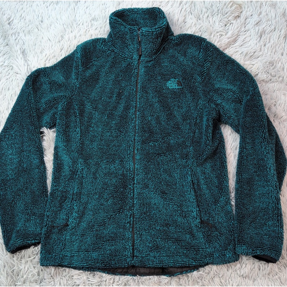 The North Face Jacket Womens M Green Zip Up Pockets Fleece Cozy Warm Comfort